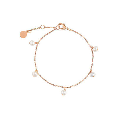 925 Sterling Silver AAAA Grade Freshwater Pearl Charm Bracelet for Women and Men