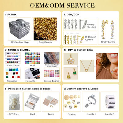 Đánh giá của bên thứ ba Chiếc tai dây chuyền kim cương bằng bạc 925 Sterling với mạ vàng hồng và 50 cặp MOQ