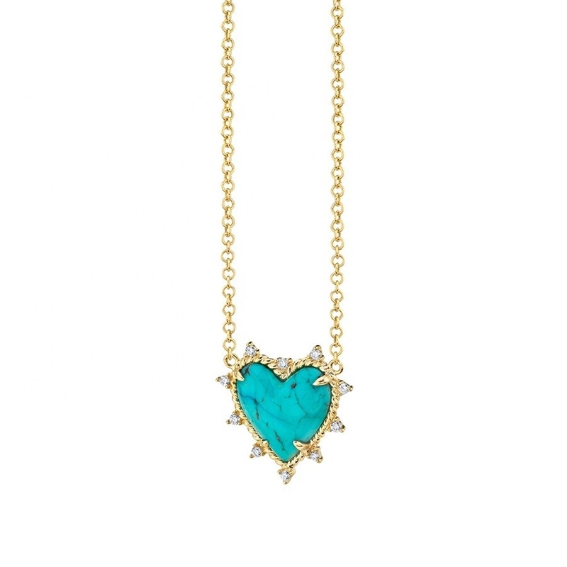 925 Sterling bạc dây chuyền đồ trang sức kim cương và màu xanh lam trái tim xoắn vòng cổ không dây chuyền ngọc trai