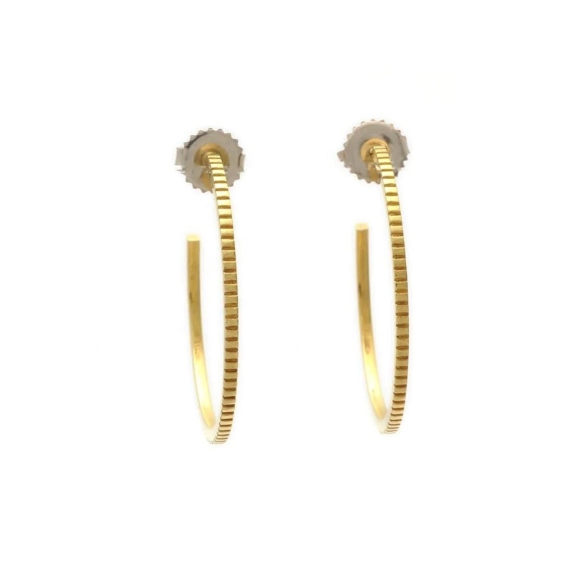 Đồng thời 925 Sterling bạc 18K vàng vòng tai với logo của khách hàng 30 * 30mm