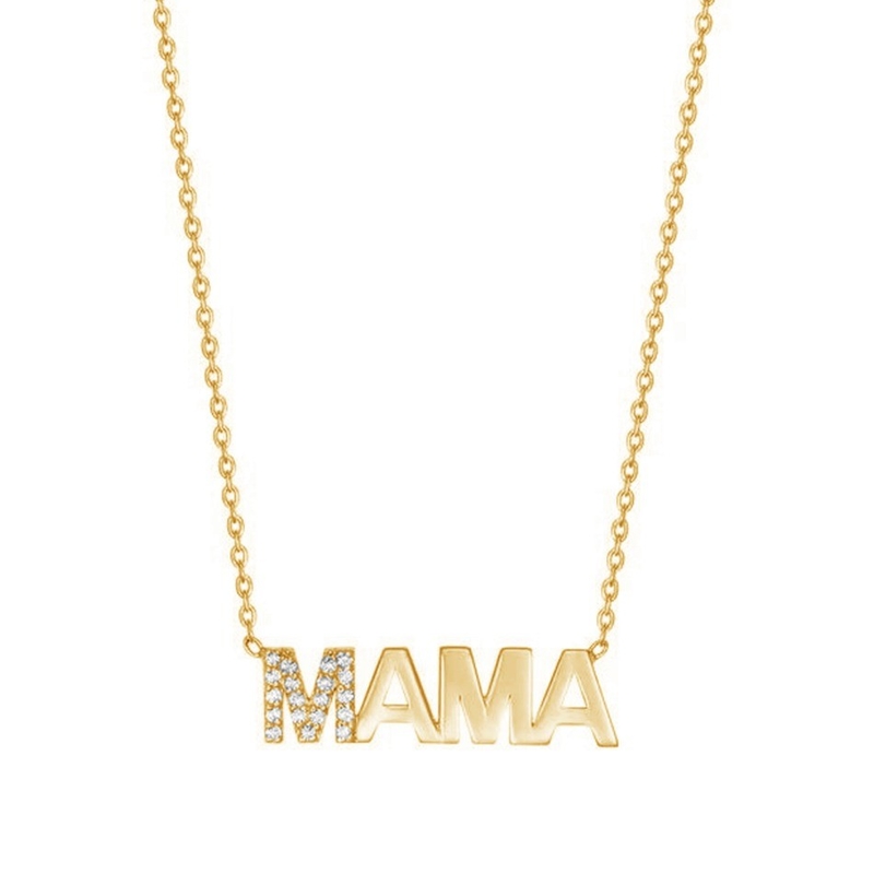 Hôn nhân 2022 MAMA độc đáo 18K vàng bán buôn Ngày của Mẹ quà tặng 925 Sterling bạc vòng cổ đồ trang