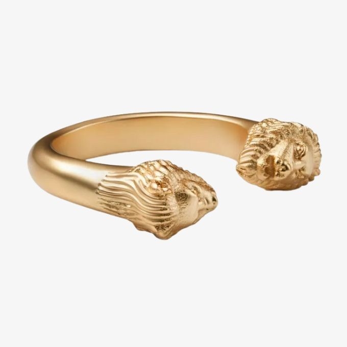 Nhẫn đầu sư tử 18K vàng kích thước 5 - kích thước 10