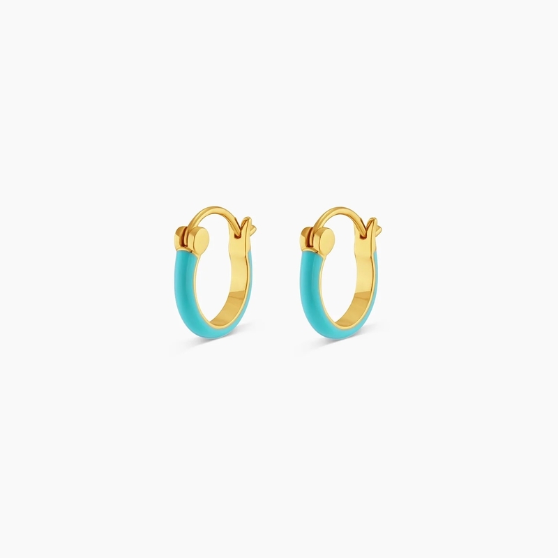 Màu 925 Sterling bạc Hoop Bàn tai 18K vàng xếp chồng Hoop Bàn tai