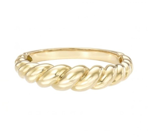 Đẹp Baroque 14K vàng nghiêng xoắn 925 Sterling bạc nữ nhẫn bẩn miễn phí đồ trang sức