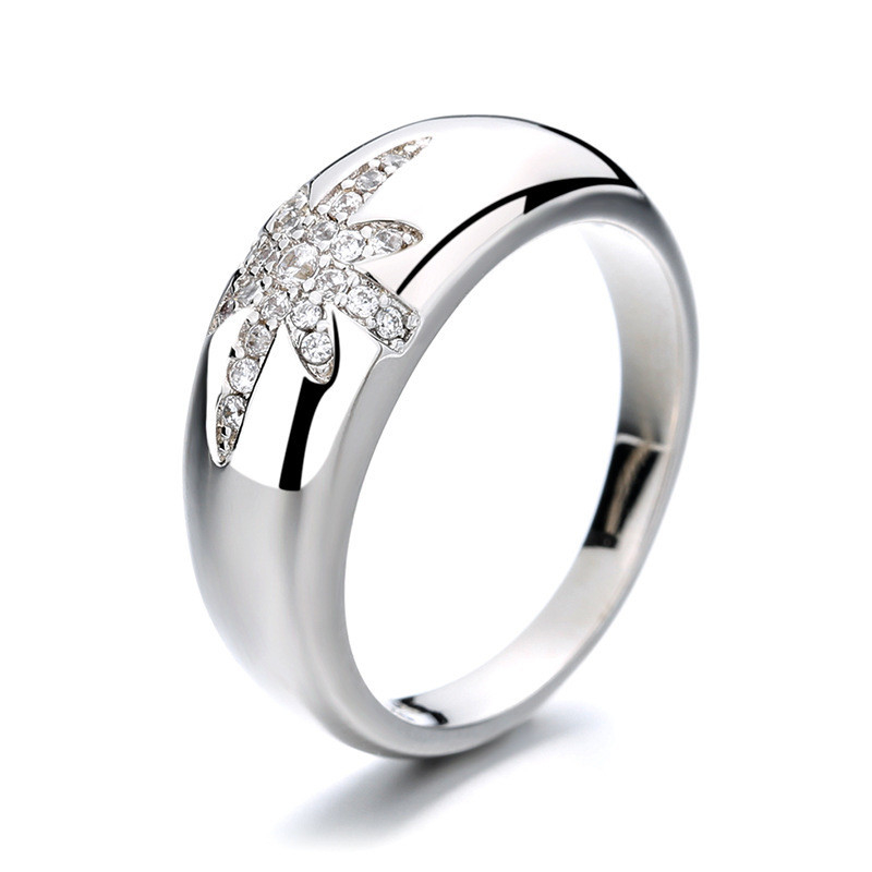 Unisex Alibaba-Online-Shopping Vòng nhẫn Starburst được mạ vàng bằng bạc 925