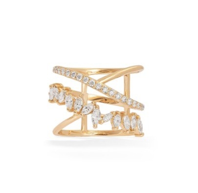 Tuyên bố của Đảng Chiếc nhẫn kim cương bằng bạc Sterling Rhodium