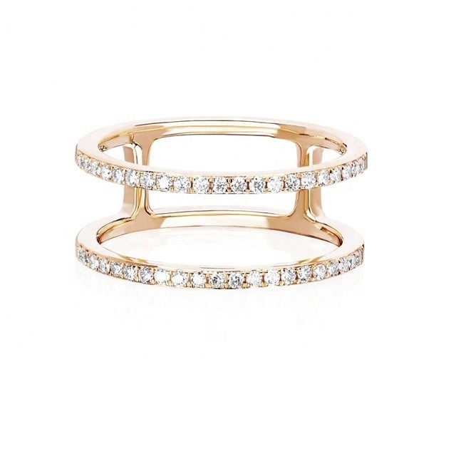 Vàng 18K mạ mạ 925 Sterling Silver Crystal Cubic Zircon đồ trang sức