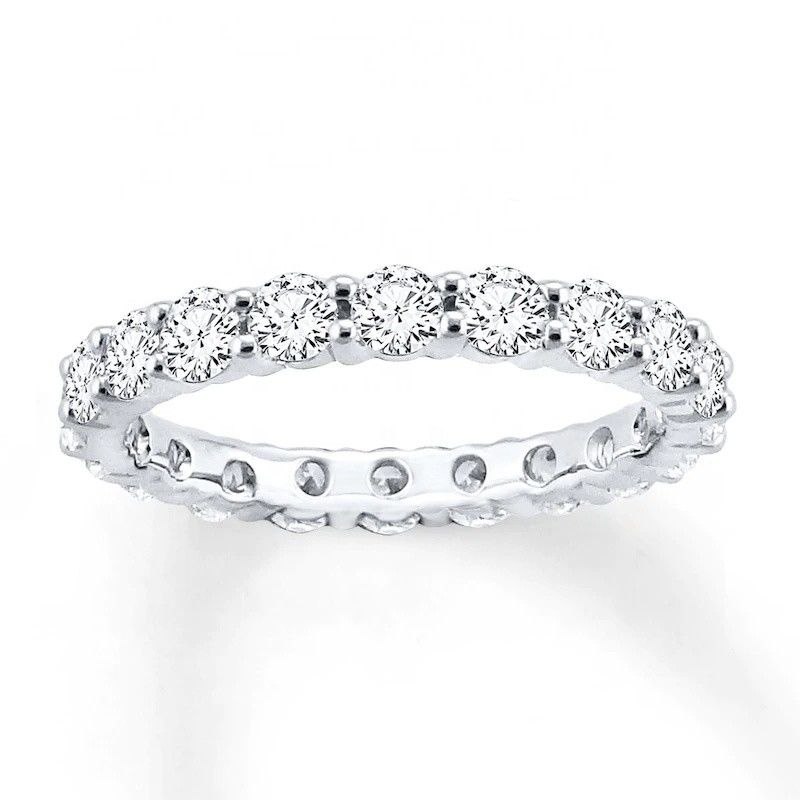 925 Sterling bạc CZ mô phỏng Sapphire xếp chồng nhẫn Set có kích thước tùy chỉnh