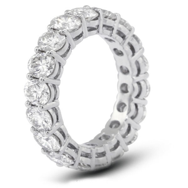 925 Sterling bạc 4mm CZ Eternity Band Nhẫn thân thiện với môi trường