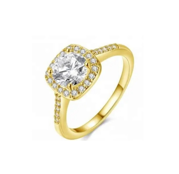 Nhẫn kim cương 18K vàng kim cương kích thước 5 - kích thước 10 Chiếc nhẫn đính hôn phụ nữ