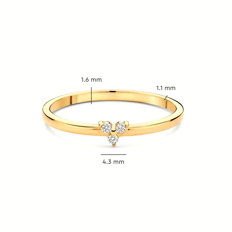 925 Sterling Silver Gold Plated CZ Chiếc nhẫn hoa sen cho phụ nữ