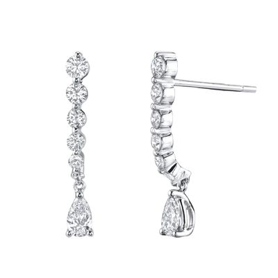 925 Sterling Silver White Pear Drop Cubic Zircon Bàn tai cho nhu cầu của khách hàng