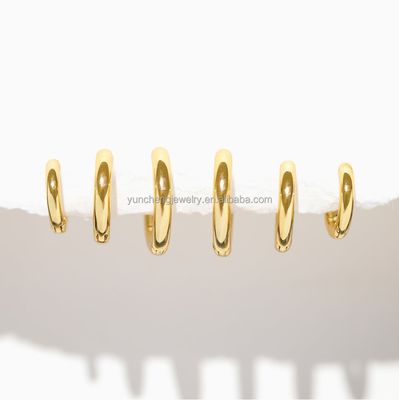 Kim cương tinh tế bạc tối giản 18K vàng 9MM 11MM 13MM Hoop Set cho FedEx DHL UPS TNT EMS Shipping