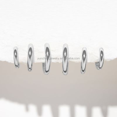 Kim cương tinh tế bạc tối giản 18K vàng 9MM 11MM 13MM Hoop Set cho FedEx DHL UPS TNT EMS Shipping