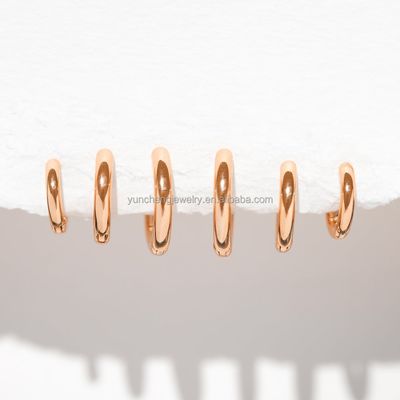 Kim cương tinh tế bạc tối giản 18K vàng 9MM 11MM 13MM Hoop Set cho FedEx DHL UPS TNT EMS Shipping