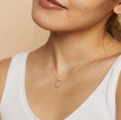 14K vàng bọc 925 Sterling bạc xoắn dây chuyền vòng cổ với 16 inch dài chuỗi liên kết