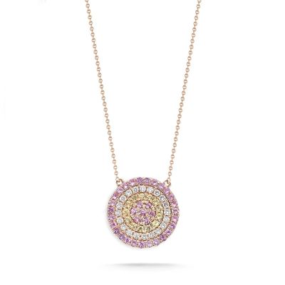 Vòng cổ màu xanh và trắng CZ hình tròn 925 Sterling bạc cho vẻ đẹp tuyệt đẹp của cô gái