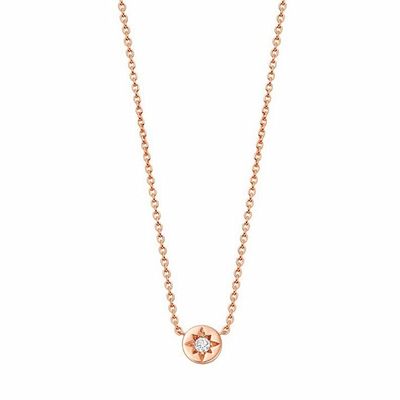 Vàng bọc 925 Sterling bạc Starburst kim cương đĩa dây chuyền dây chuyền đeo hàng ngày