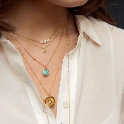 Dây chuyền đá quý Ruby mạ vàng 925 Sterling Silver kèm dây xích