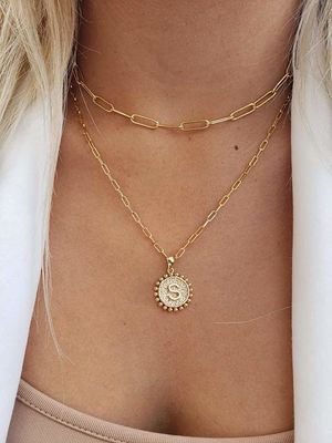 Vòng cổ xếp chồng với mặt dây chuyền đôi bằng bạc 925 thủ công, giao hàng trong 30 ngày