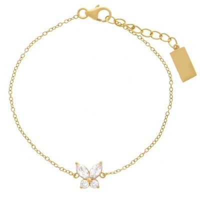 Vòng tay charm hình bướm mạ vàng 14K trên bạc 925 với số lượng đặt hàng tối thiểu 50 chiếc