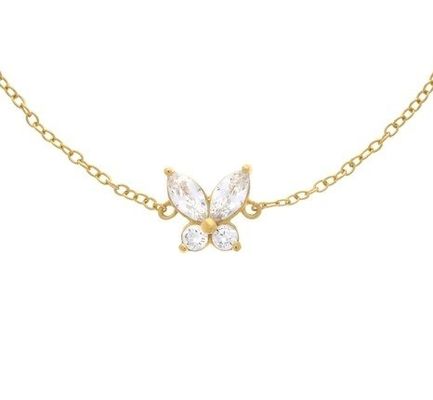 Vòng tay charm hình bướm mạ vàng 14K trên bạc 925 với số lượng đặt hàng tối thiểu 50 chiếc