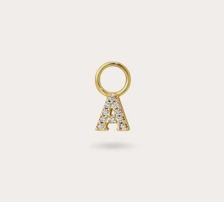 Logo 925 và tùy chỉnh Mini 18K Gold Charm ban đầu 925 Sterling Silver Personal Pendant