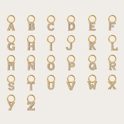Logo 925 và tùy chỉnh Mini 18K Gold Charm ban đầu 925 Sterling Silver Personal Pendant