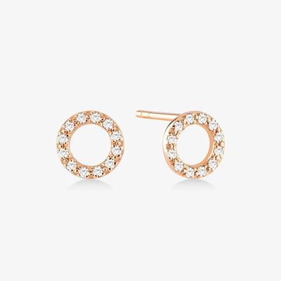 18K vàng bọc 925 Sterling bạc cổ điển tai nghe Stud cho cô gái phụ kiện thời trang