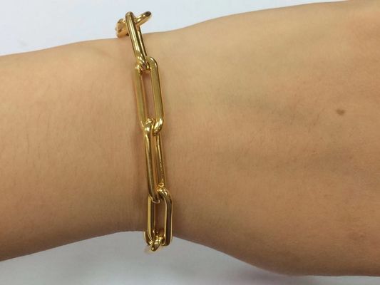 18K vàng bọc chuỗi cho nam giới và phụ nữ dày thời trang thép không gỉ vòng cổ