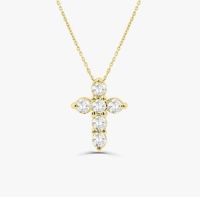 Đá Druzy Đá Kim cương Thập giá Đá tròn Đá sắc sảo 925 Silver Cross Pendant