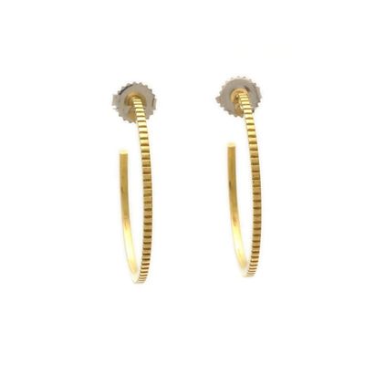 Đồng thời 925 Sterling bạc 18K vàng vòng tai với logo của khách hàng 30 * 30mm