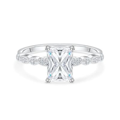 Vintage thủ công 18K vàng Baguette cắt đá nhẫn đính hôn phong cách cổ điển cho phụ nữ