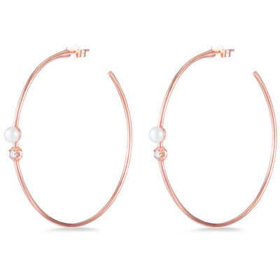 925 Sterling Silver Hoop Bàn tai 4mm-4.5mm Bàn tai ngọc trai nước ngọt