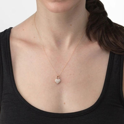 Trendy 925 vàng bọc bạc Sterling trái tim vòng dây chuyền vòng cổ