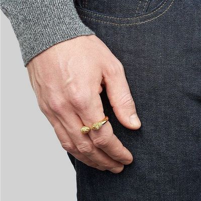 Nhẫn đầu sư tử 18K vàng kích thước 5 - kích thước 10