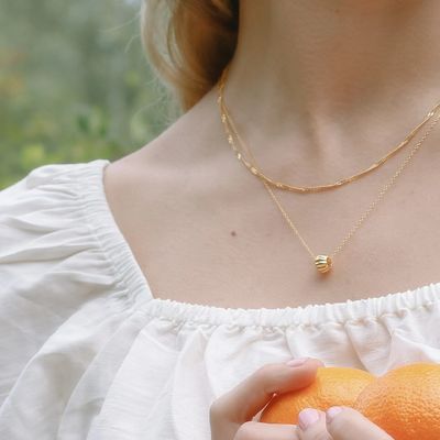18K vàng bọc đeo nhẫn tùy chỉnh dây chuyền vòng cổ cho phụ nữ 925 Sterling bạc