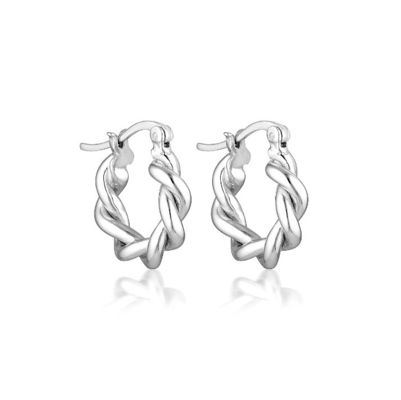 15mm xoắn Chunky Hoop rỗng Phụ nữ thời trang Bắt tai trang sức