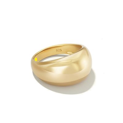 Thiết kế đậm dáng 925 Sterling Silver Dome Ring
