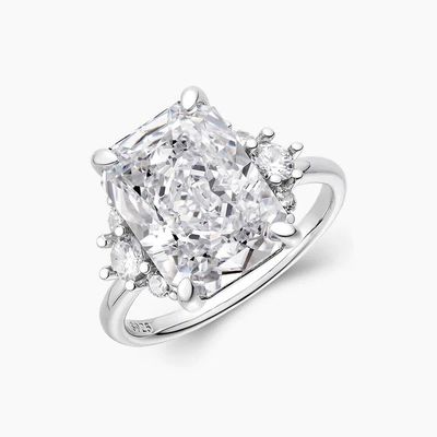 18K vàng bọc đá chính CZ Vintage đám cưới 925 Sterling bạc nhẫn cho các cô gái