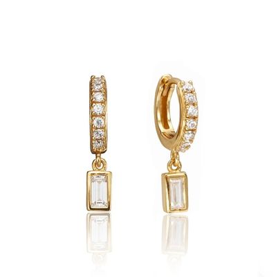 Chiếc tai vàng 925 Sterling Silver Dangle dành cho lễ cưới.