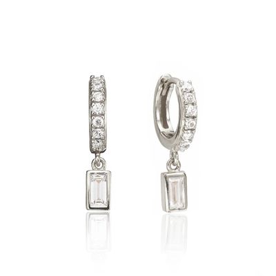 Chiếc tai vàng 925 Sterling Silver Dangle dành cho lễ cưới.