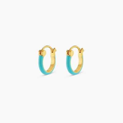 Màu 925 Sterling bạc Hoop Bàn tai 18K vàng xếp chồng Hoop Bàn tai