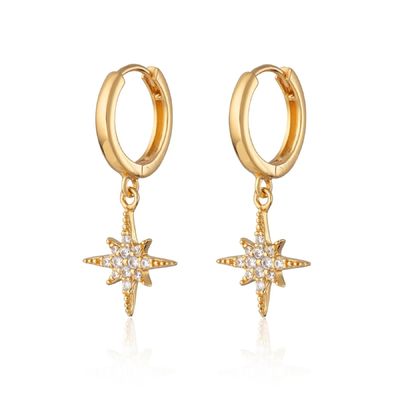 Chiếc tai nghe hoop vàng Starburst cao cấp 925