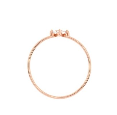 Đẹp 18K vàng Vermeil 4 đá quý Topaz hoa 925 Sterling bạc nhẫn