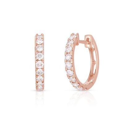 Các loại đồ trang sức vòng tai 18K vàng bọc CZ Sleeper Hoop cho phụ nữ 925 Sterling bạc