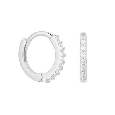 ODM 925 Sterling Silver Hoop Mouth Earrings Trung bình Với Vàng nhỏ 18K Vermeil Plating