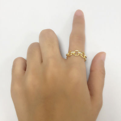 Hình dạng chuỗi tinh tế CZ Kim cương nhẫn vĩnh cửu 925 bạc Sterling cho đồ trang sức nam