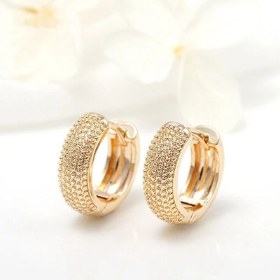 Eco Friendly 18K Gold Plated Multi Small Dot Beads Hoop Earrings Cho Phụ nữ Cô gái 2021