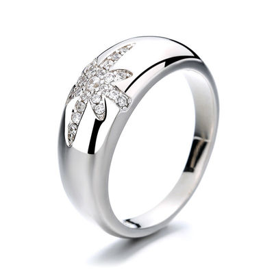 Unisex Alibaba-Online-Shopping Vòng nhẫn Starburst được mạ vàng bằng bạc 925
